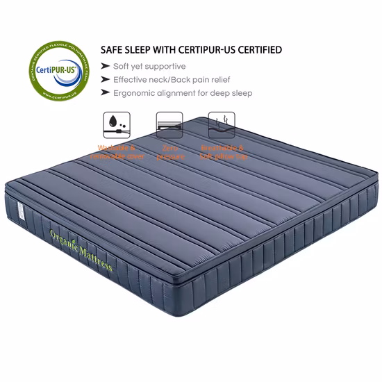 Стеганый тканевый матрас для отеля, 5 звезд, Sleepwell 5*6, натуральный латексный матрас King Size с эффектом памяти, пружинный противопролежневый матрас